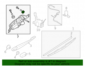 Windscreen wiper trapezoid with motor rear Subaru Impreza WRX GH 10-14 5d