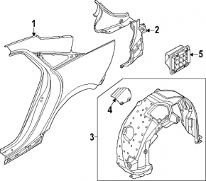 Rear right fender liner Hyundai Ioniq 6 23-25