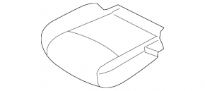 Nissan Murano z52 15-24 driver's seat cushion trim, brown leather, perforated, heated, wrinkled