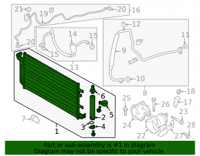 Nissan Leaf 11-13 air conditioning condenser radiator