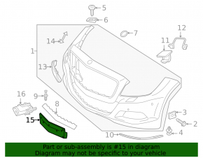 Platform for the front bumper number Mercedes CLS-class C218 12-14 AMG pkg