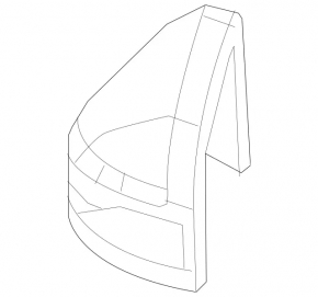 Right mirror cover Mercedes Metris W447 16-23