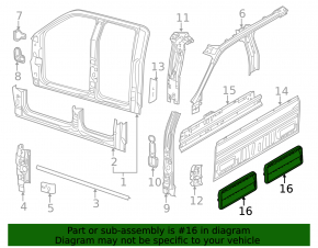 Left ventilation shield Ford Explorer 20 - broken