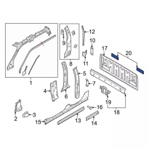 Left ventilation shield Ford Explorer 20 - broken