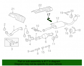 Muffler bracket right Lexus RX350 10-15