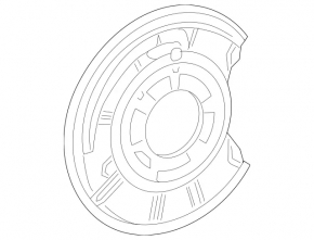 Brake Disc Cover Rear Left Mercedes W211