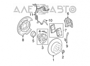 Front right brake disc Lexus GS300 06