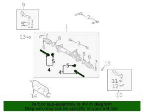 Steering rod left Toyota Solara 2.4 04-08 CTR