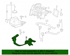 Brake fluid reservoir bracket for Toyota Prius V 12-17