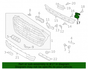 Right front bumper air duct for Audi A8 19-21