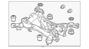 Rear subframe Acura MDX 16 FWD