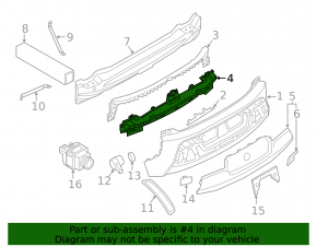 BMW i3 14-17 Rear Bumper Absorber