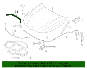 Rear hood seal BMW 5 G30 17-23