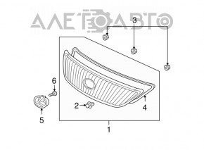 Radiator grill grill Lexus RX300 RX330 04-09 scratched chrome