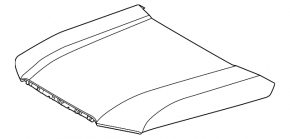 The bare hood of a Toyota Land Cruiser 24-26