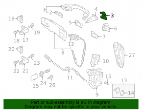 Plug outer handle front left VW Passat 20-22