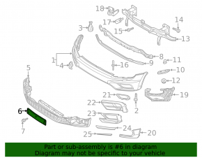 VW Tiguan 18-21 Type 2 Front Bumper License Plate