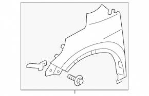 Front left fender Honda CRV 12-16