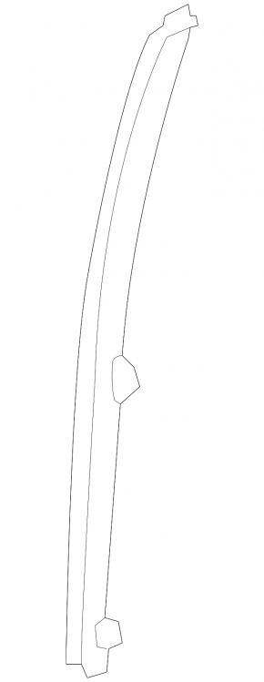 Rear left door glass guide Lexus GX470 03-09