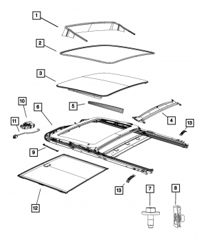 Jeep Grand Cherokee WK2 11-21 Sunroof Motor