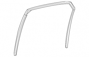 Glass seal rear right Lexus RX350L RX450hL 18-22 long