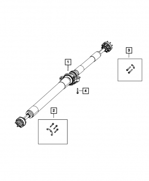 Driveshaft rear driveshaft Jeep Grand Cherokee WL 21-25 3.6 long