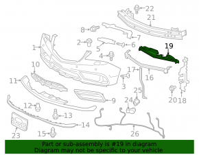 Upper radiator deflector Acura MDX 14-16 prerest