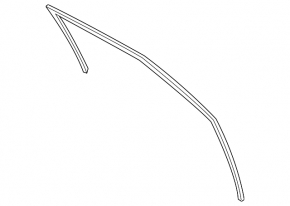 Front left glass seal Hyundai Veloster 12-17