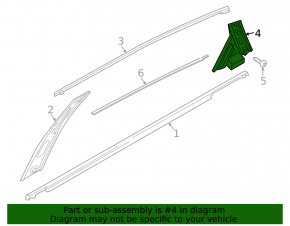 Rear left side door trim for Kia K5 21-24 matte