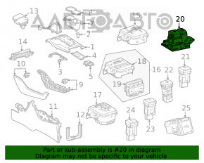 Parking button Toyota Highlander 20-22