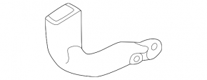 Rear seat belt latch, 3rd row, left, Mitsubishi Outlander 22-26, black