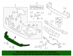 Front bumper protection Audi A3 8V 17-20