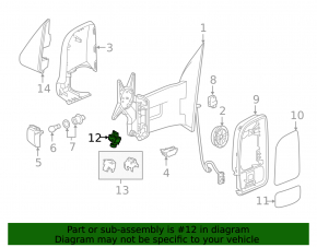 Left side mirror camera for Mercedes H247 GLA 20-26 (360°)