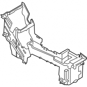 Central console armrest Ford C-max MK2 13-18 black, missing socket cover