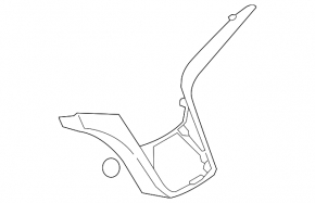 Ford C-max MK2 13-17 lower center dashboard trim, gloss black, 2 pieces, scratches