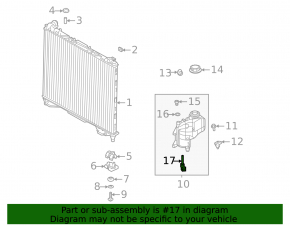 Land Rover Discovery 17-23 Coolant Expansion Tank Liquid Level Sensor
