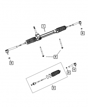 Steering rack Fiat 500 12-16
