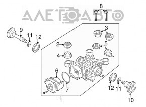 Rear differential gearbox Audi Q3 8U 15-18 AWD