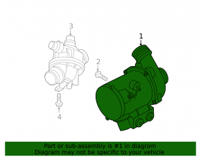 Water pump BMW 5 F10 11-16 3.0T N55 crack in plastic