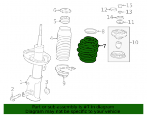 Front right spring Chevrolet Impala 14-19