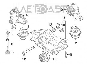 Engine mount bracket right BMW X5 E70 07-12 3.0