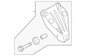 Left Engine Mount Bracket BMW 5 F10 11-16 3.0T AWD