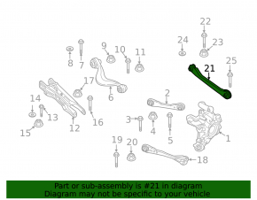 Rear left transverse control arm BMW X5 G05 19-25 rear, M