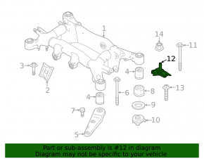 Rear subframe burr rear left BMW 5 F10 11-16