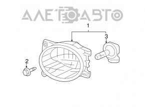 Fog light left PTF Acura ILX 13-18 DEPO