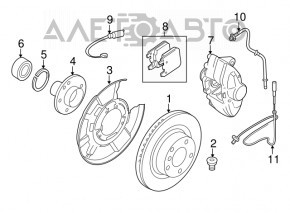 Brake Disc Cover Rear Right BMW 335i e92 07-13