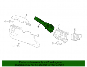 Left steering column switch Honda CRV 17-19 under fog lights