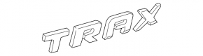 Emblem inscription TRAX tailgate Chevrolet Trax 17-22