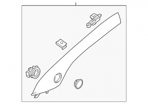 Front pillar trim right Chevrolet Trax 17-20 gray