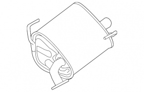 Subaru Forester 14-18 SJ 2.5 rear muffler